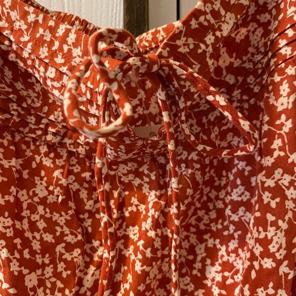 🧡 NWOT Old Navy Red Floral Print Top – Size 4X | Romantic Boho Style - Picture 6 of 7